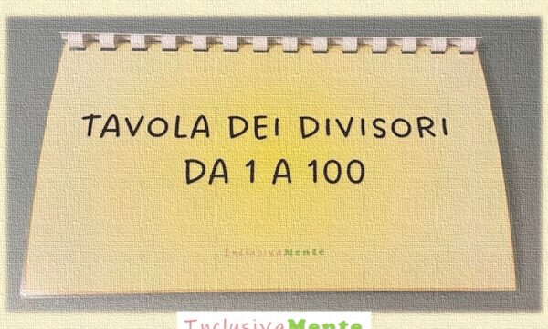 Tavola dei divisori da 1 a 100